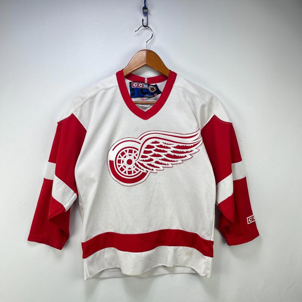Vintage CCM Detroit Red Wings NHL Boys Jersey Youth L XL